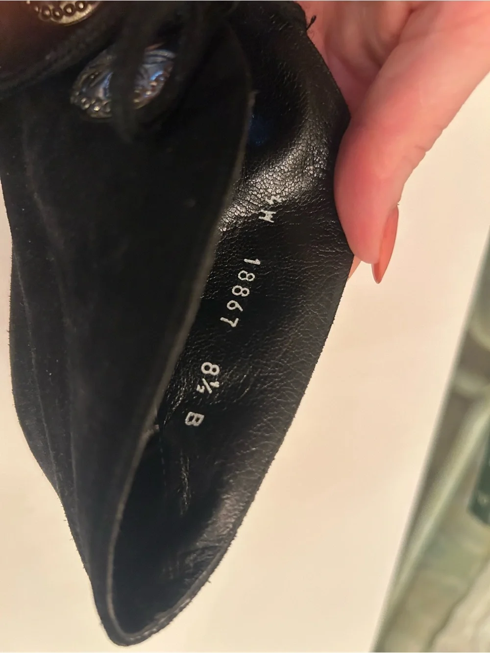 Stuart Weitzman Women’s Black Suede Pointed Lace-Up Ankle Boots with Conchos
